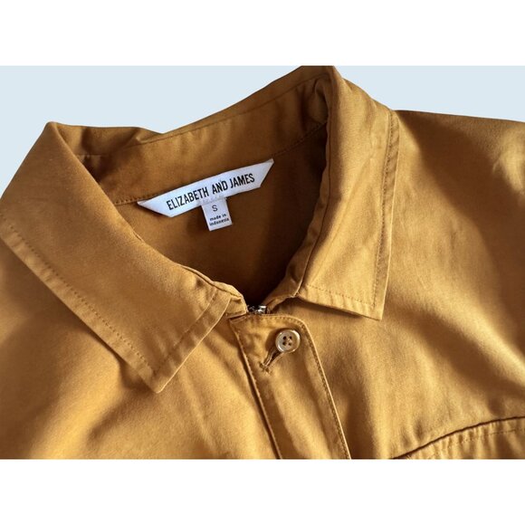 ELIZABETH AND JAMES Golden Yellow Utility Jumpsuit Boilersuit Sz S - Picture 7 of 8